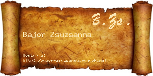 Bajor Zsuzsanna névjegykártya